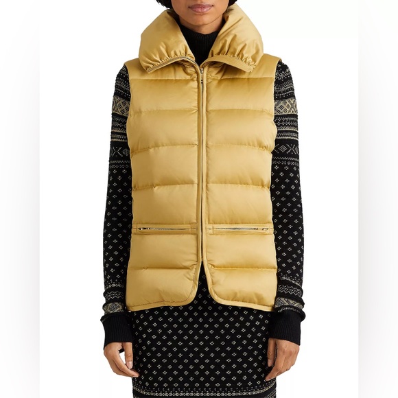 Lauren Ralph Lauren Satin Quilted Down Vest size XL - Picture 7 of 10